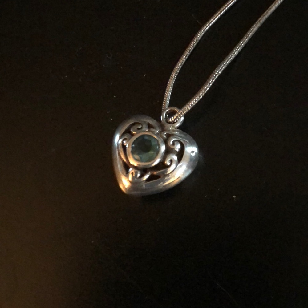Topaz sterling silver necklace 16 inches
